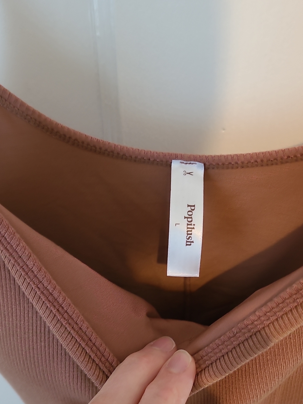 Popilush Shapewear Brown Tan Spaghetti-Strap Mini Dress - Picture 2 of 5